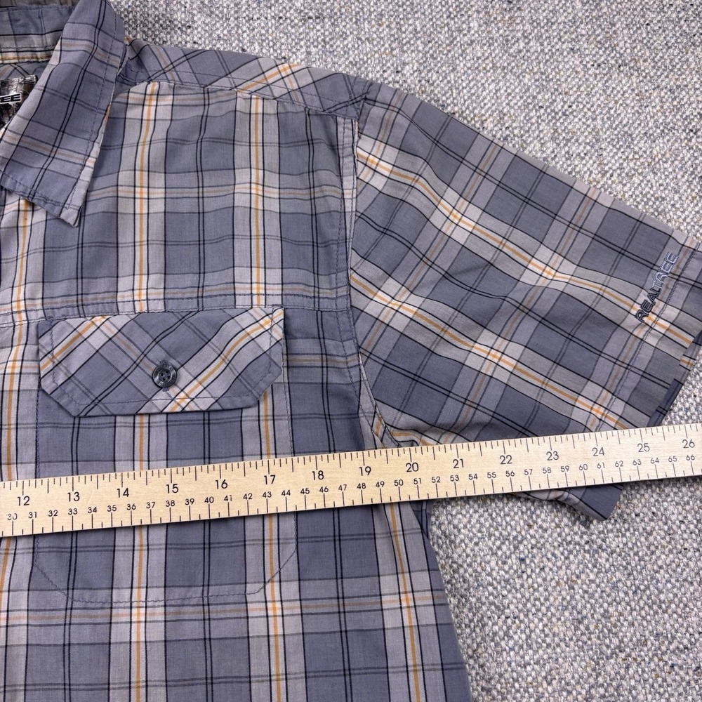 Realtree Shirt Men's M Gray Plaid Short Sleeve Button Up Camp - Picture 6 of 7
